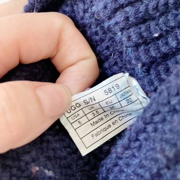 Women’s Uggs Blue Classic Cardy Sweater Boots - Picture 6 of 6